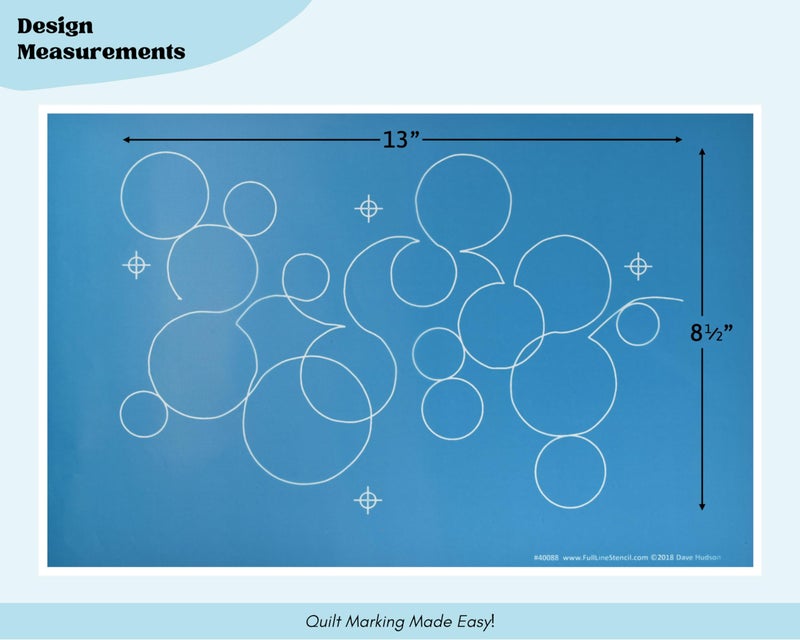 Full Line Stencil - Bubbles - Edge to Edge Stencil, Continuous Line Template for Free Motion Quilting, Long-Arm Quilting (40088) - Image 5